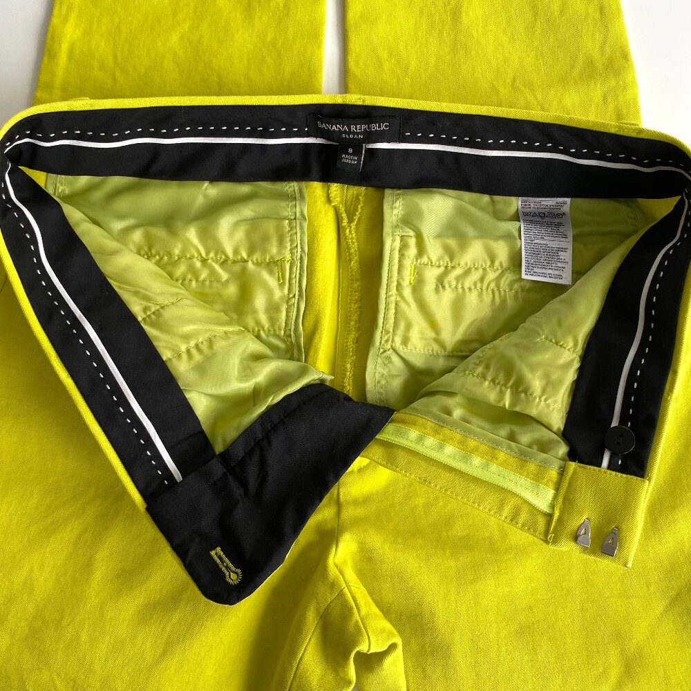 Banana Republic Sloan Skinny-Fit Pants-Yellow Size 8 - Picture 2 of 14
